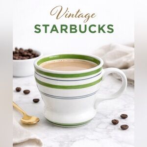 Starbucks 2007 Summertime Diner Style Mug Green Stripe 12 OZ
